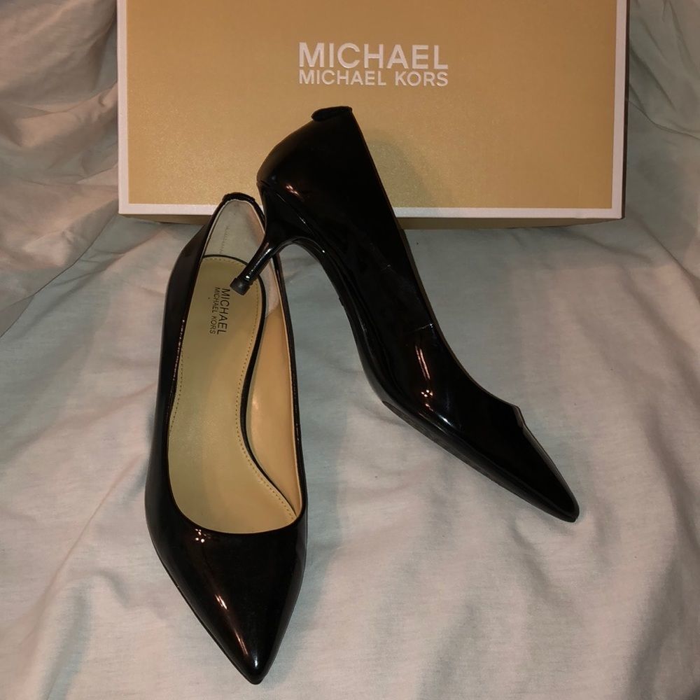 Michael by Michael Kors black patent heels